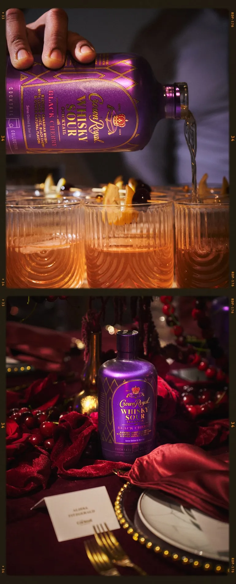 Crown Royal Whisky Sour poured at the party